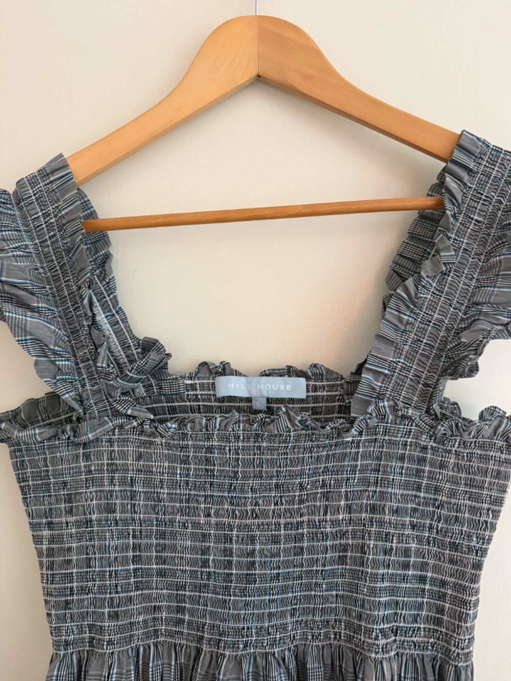 Hill House Home The Ellie Nap Dress plaid print size L.